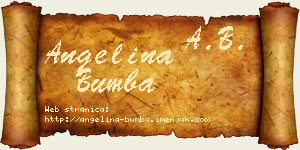 Angelina Bumba vizit kartica